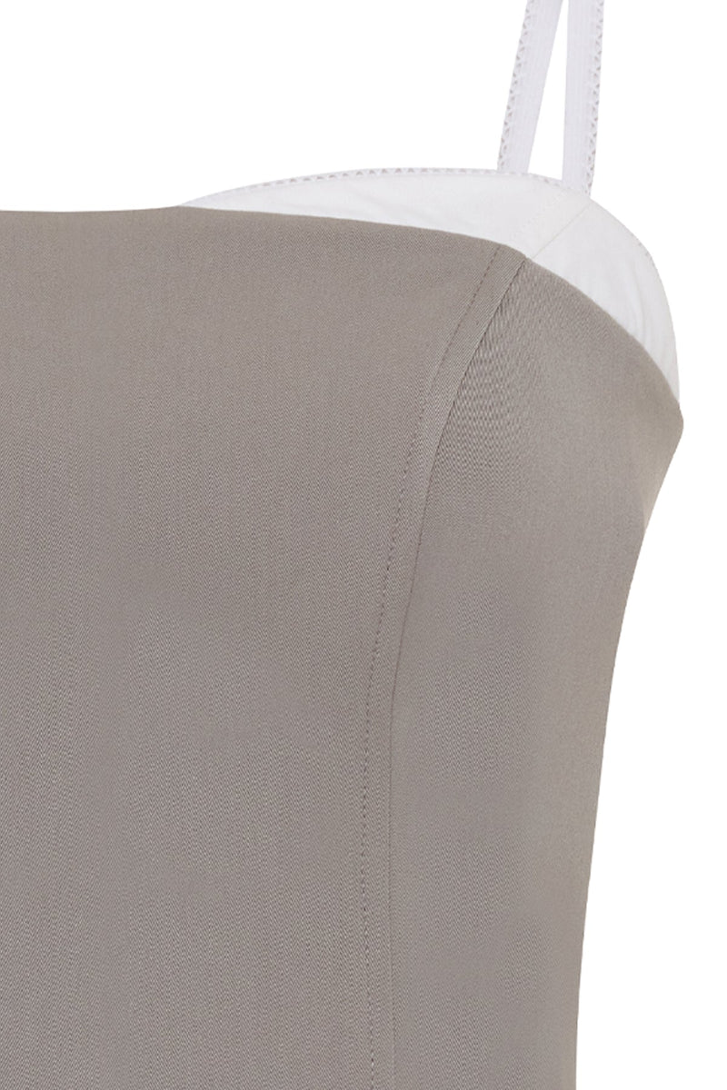 Setre Thin Strap Collar Detailed Blouse Olive