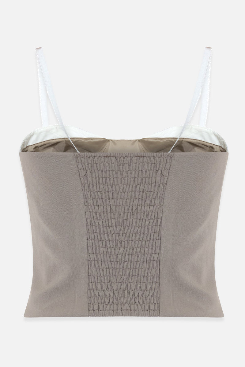 Setre Thin Strap Collar Detailed Blouse Olive