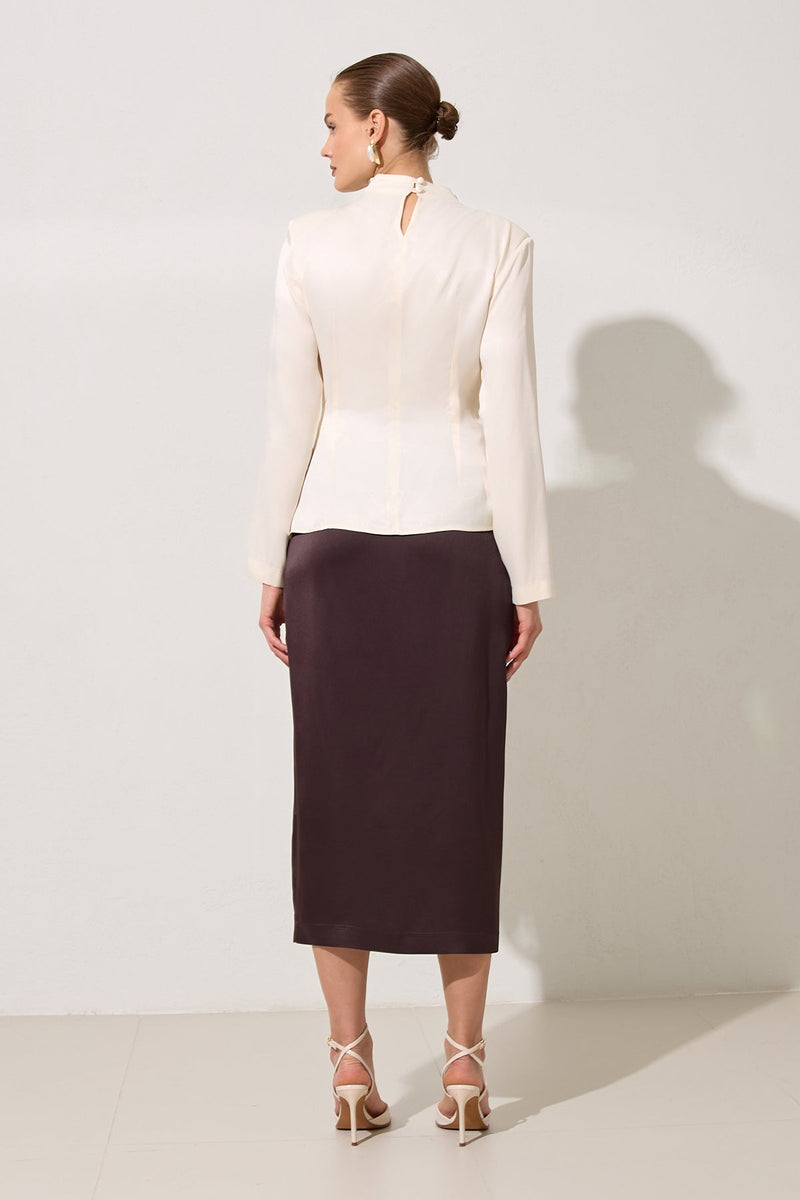 Setre Waist Tie Detailed Blouse Cream