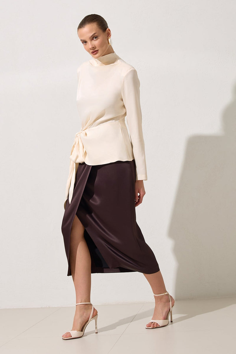 Setre Waist Tie Detailed Blouse Cream