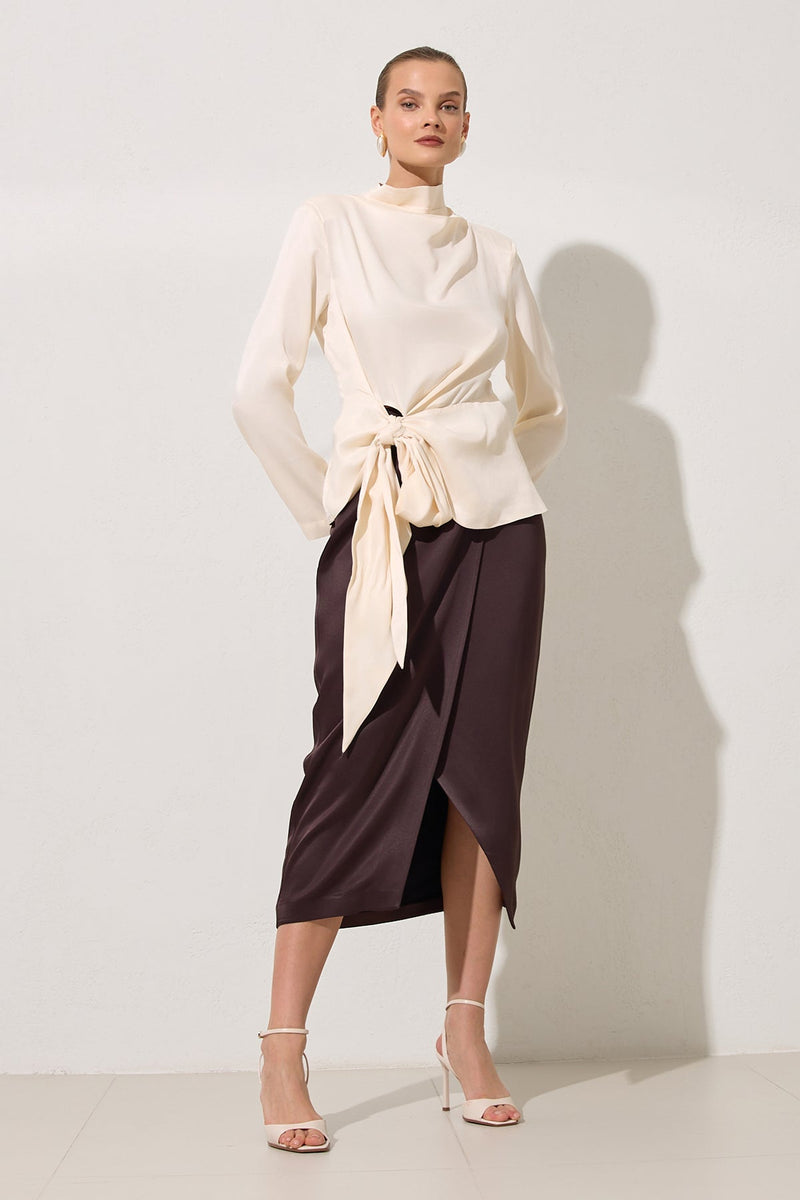 Setre Waist Tie Detailed Blouse Cream