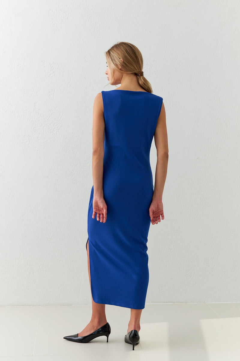 Setre Sleeveless Midi Dress Sax