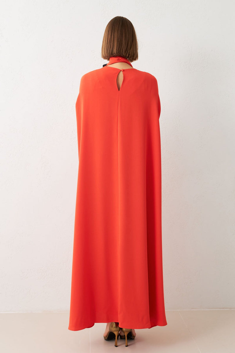 Setre Detailed Comfortable Cut Maxi Dress Red