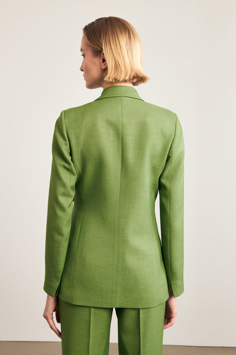 Setre Asymmetrical Side Tie Detailed Jacket Green