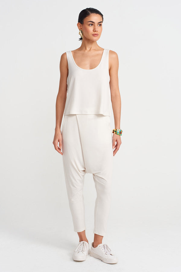Nu Loose Short Jersey Tank Ecru