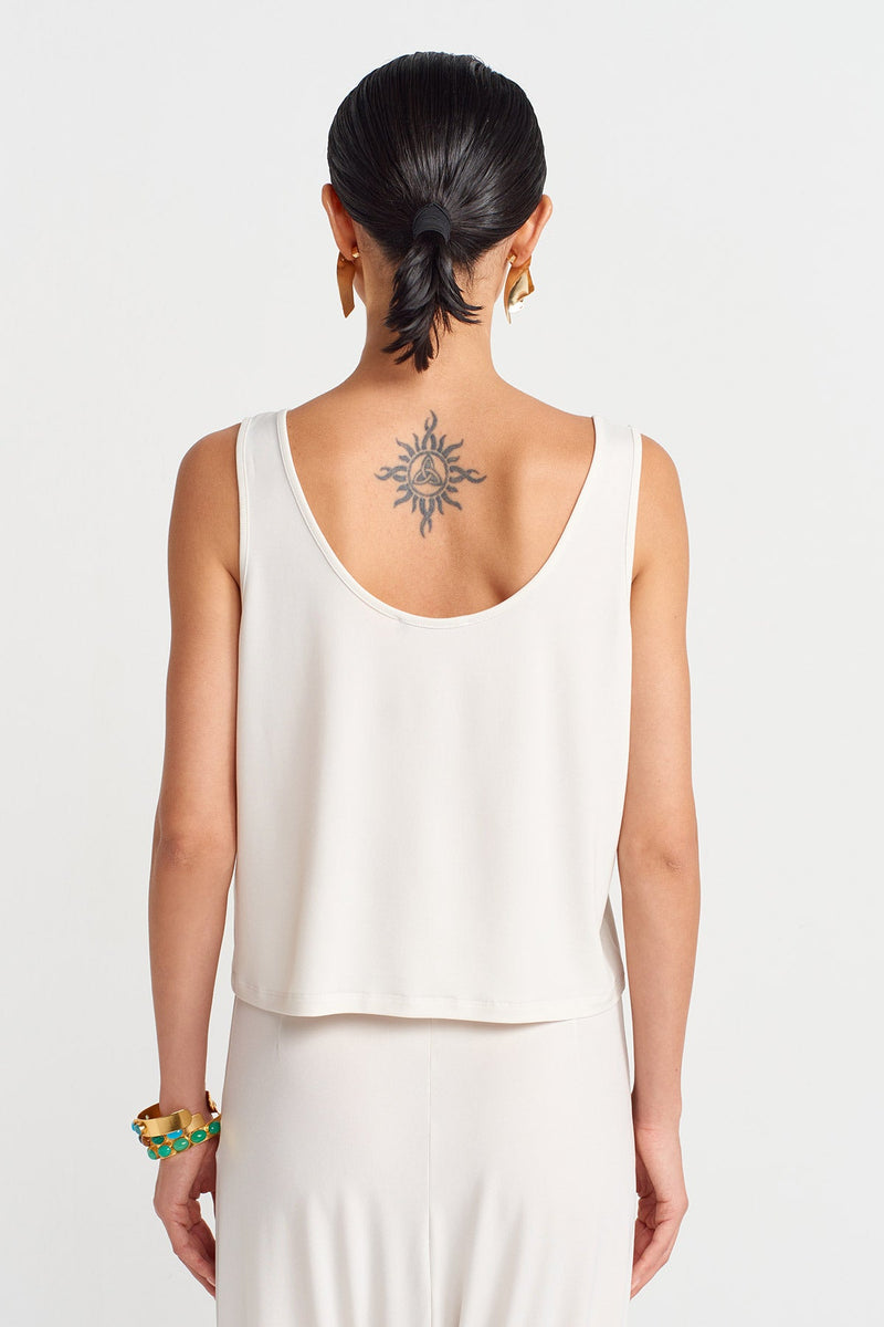 Nu Loose Short Jersey Tank Ecru