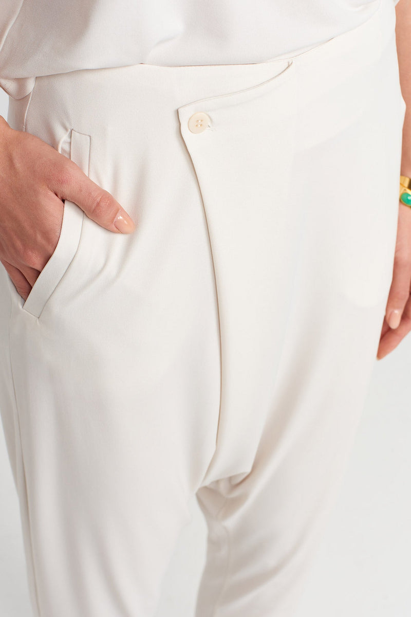 Nu Double Breasted Jersey Shalwar Ecru