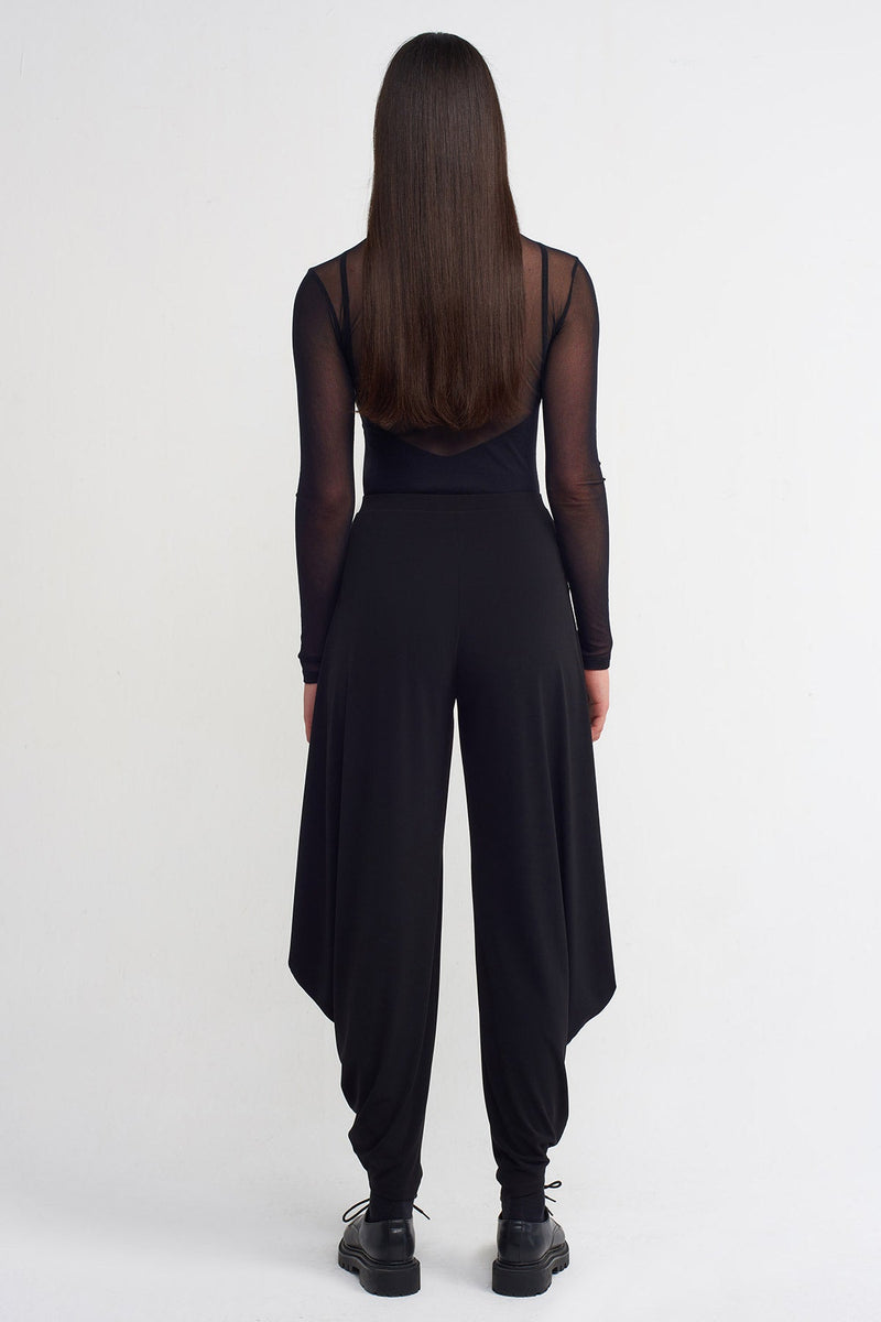 Nu Draped Jersey Trousers Black