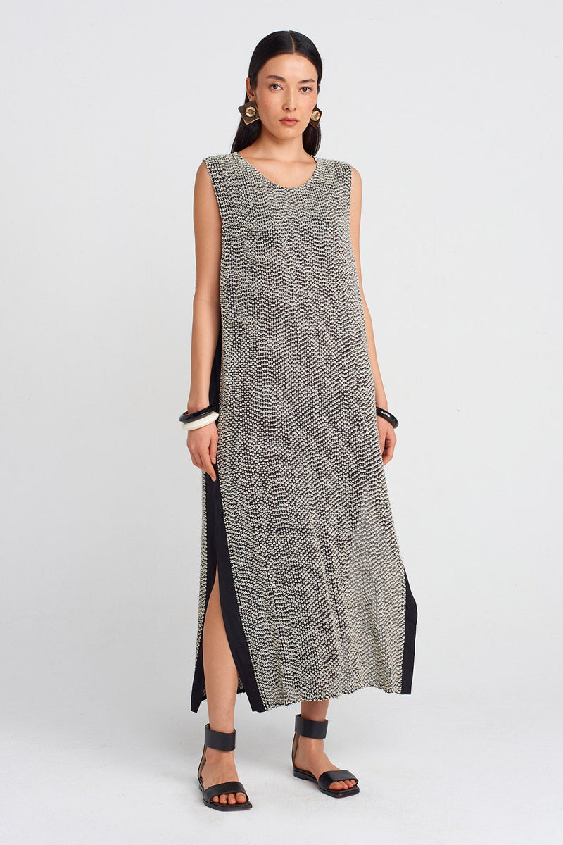 NU Hand-Beaded Chic Dress Black