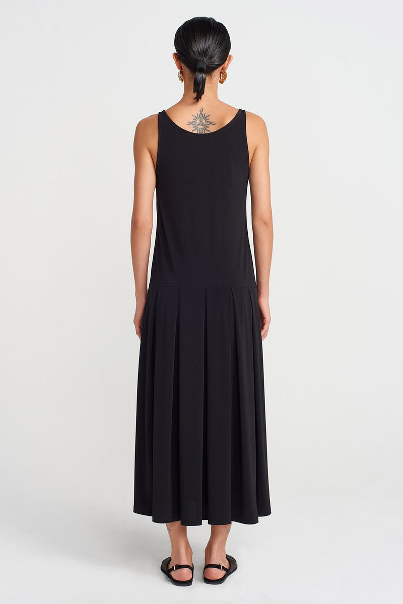 Nu Thick Strappy Jersey Dress Black