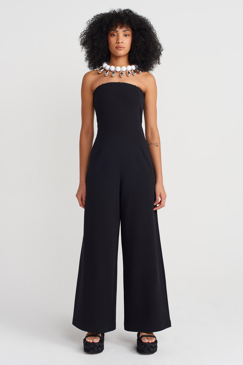 Nu Strapless Jumpsuit Black