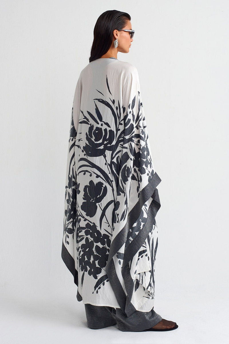 Nu Printed Long Kimono Multi Color