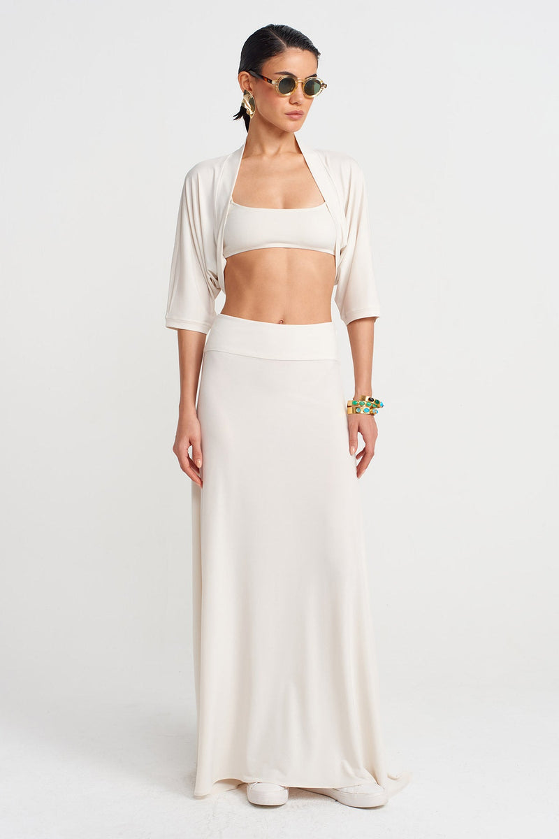 NU Short Bolero Cardigan Ecru