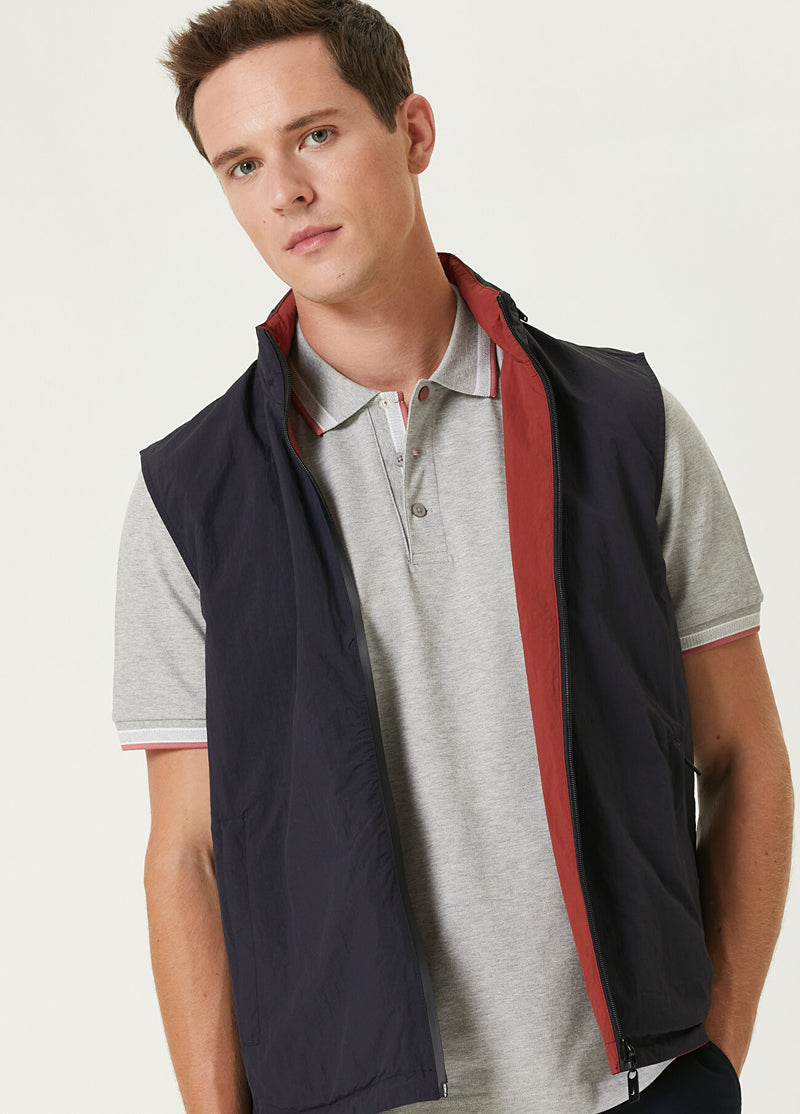 Beymen Club Men Reversible Zipped Up Vest Dark Navy