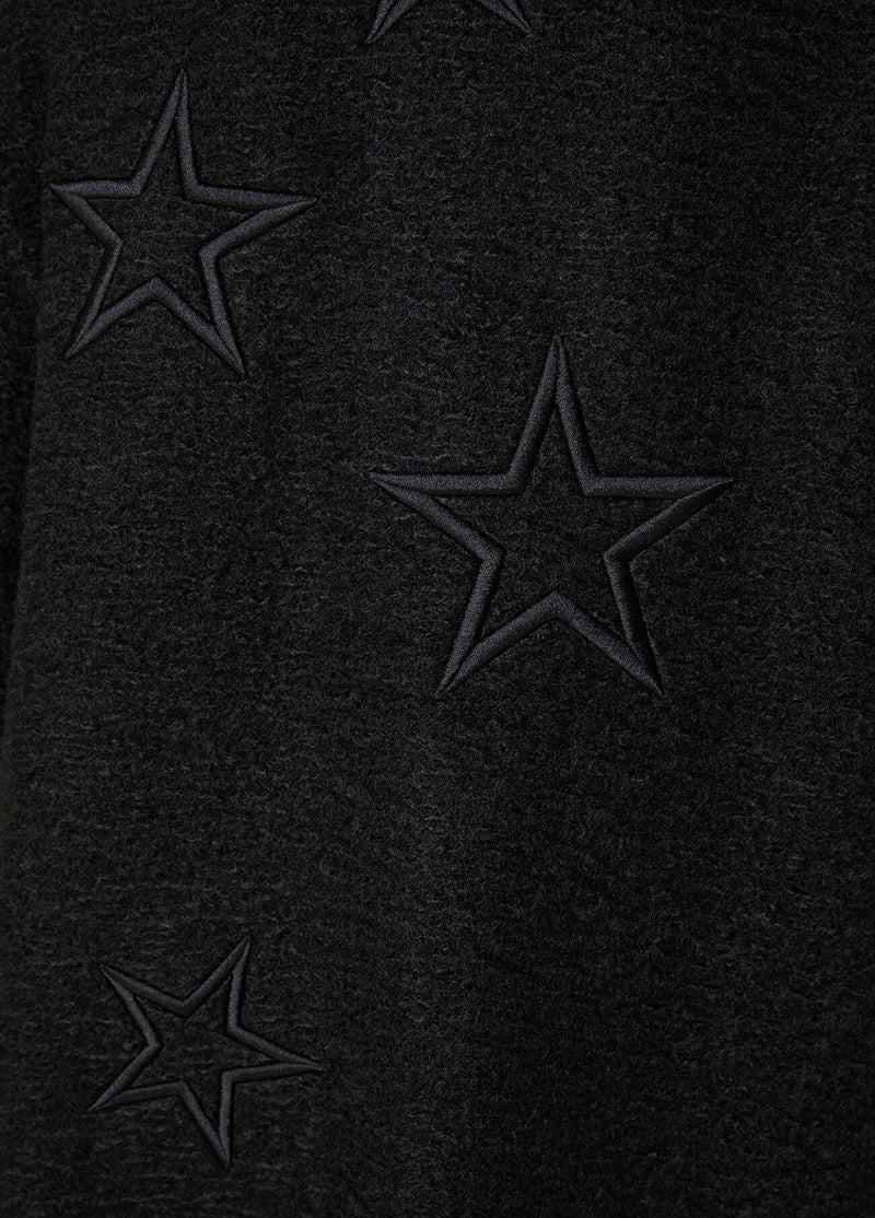 Beymen Club Star Embroidered Long Over Shirt Black