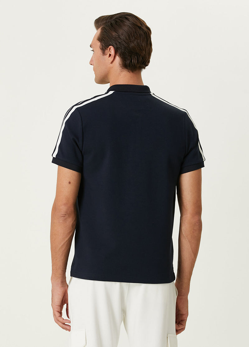 Beymen Club Men Stripe Detailed Polo T-Shirt Navy