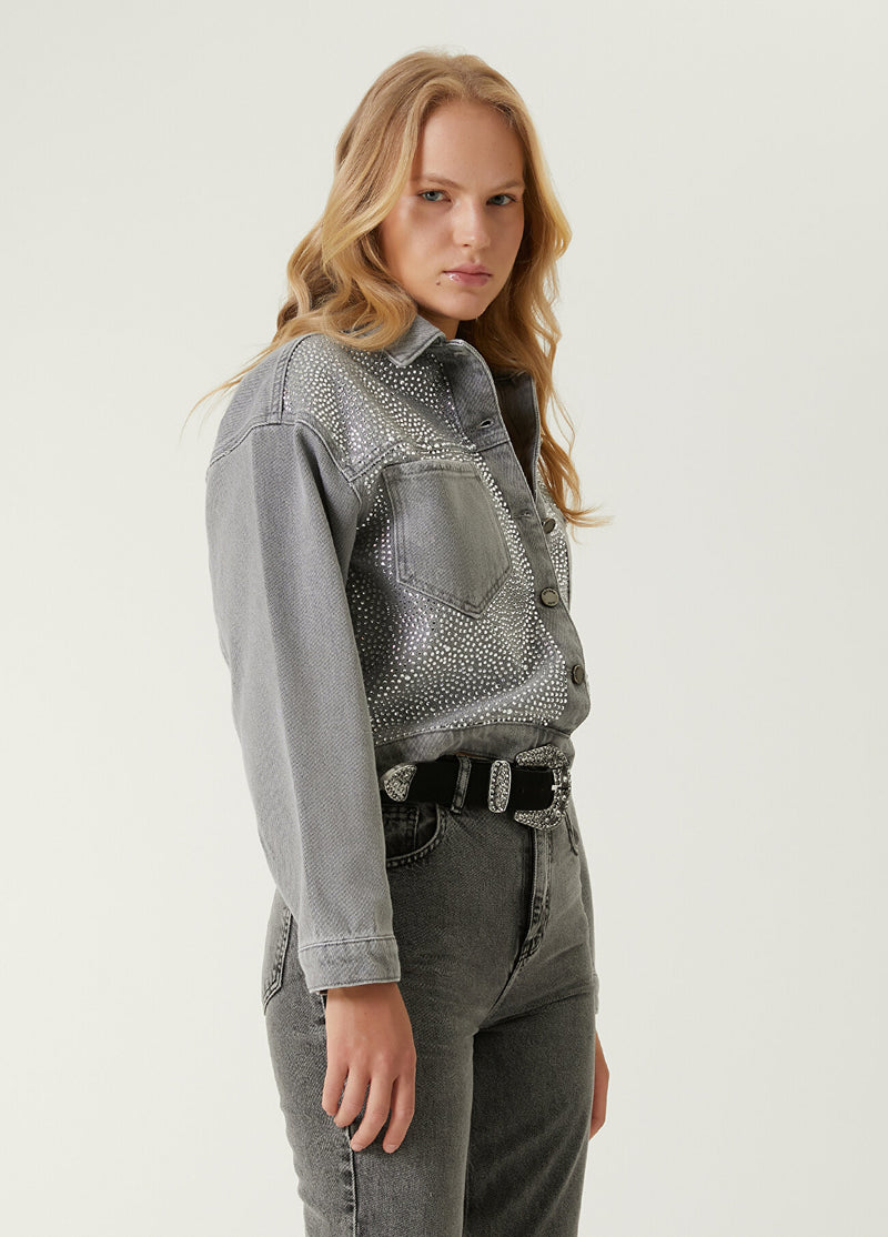 Beymen Club Stone Denim Jacket Light Grey