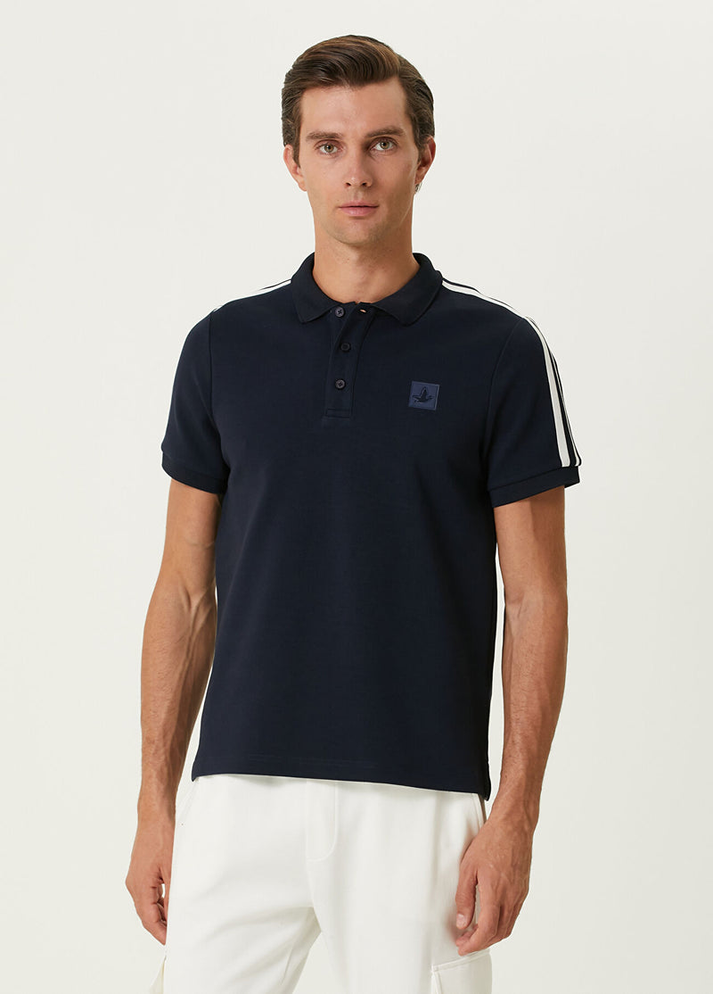 Beymen Club Men Stripe Detailed Polo T-Shirt Navy