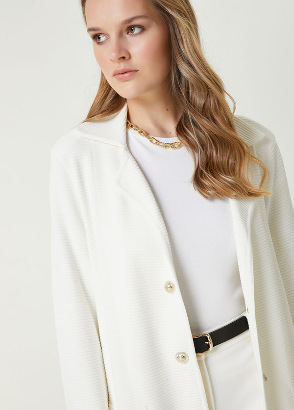 Beymen Club Textured Knit Jacket Off White