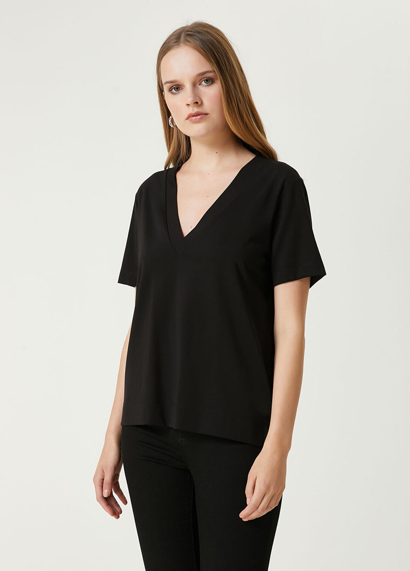 Beymen Club V-Neck T-Shirt Black