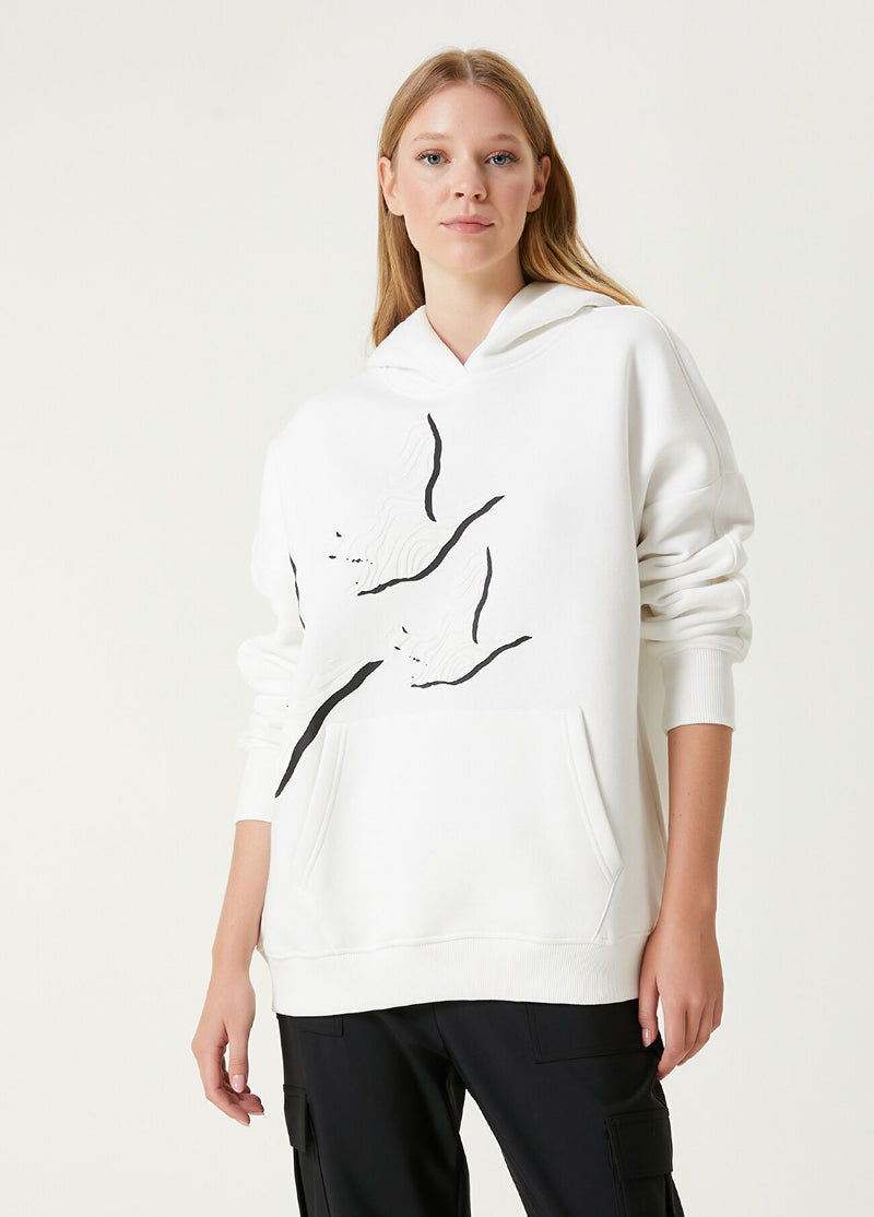 Beymen Club Hooded Sweatshirt Off White