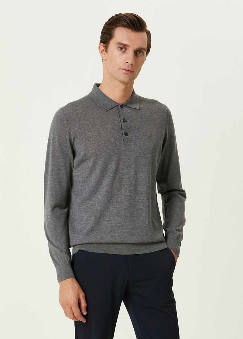 Beymen Club Men Melange Wool Sweater Gray