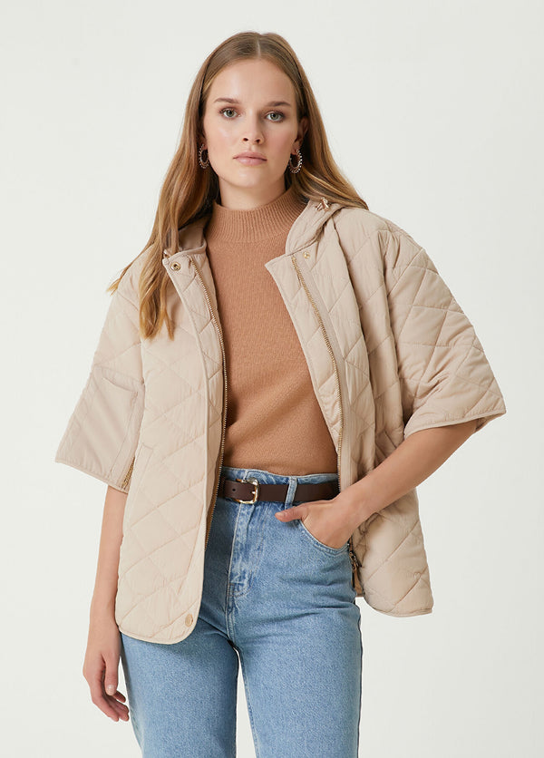 Beymen Club Hooded Quilted Coat Beige