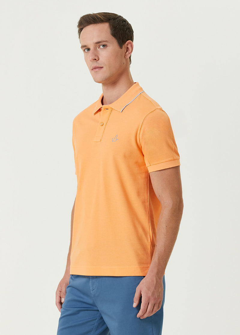 Beymen Club Men Slim Fit Polo Neck T-Shirt Orange