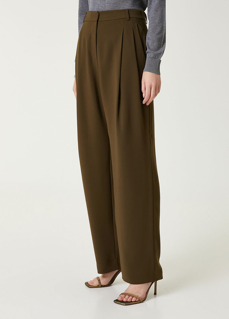 Beymen Club Crepe Palazzo Pants Khaki