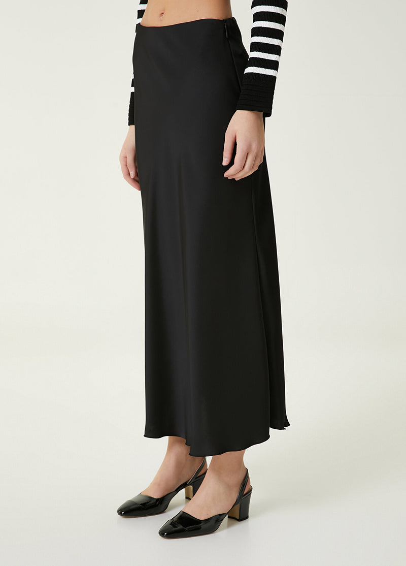 Beymen Club Long Satin Skirt Black