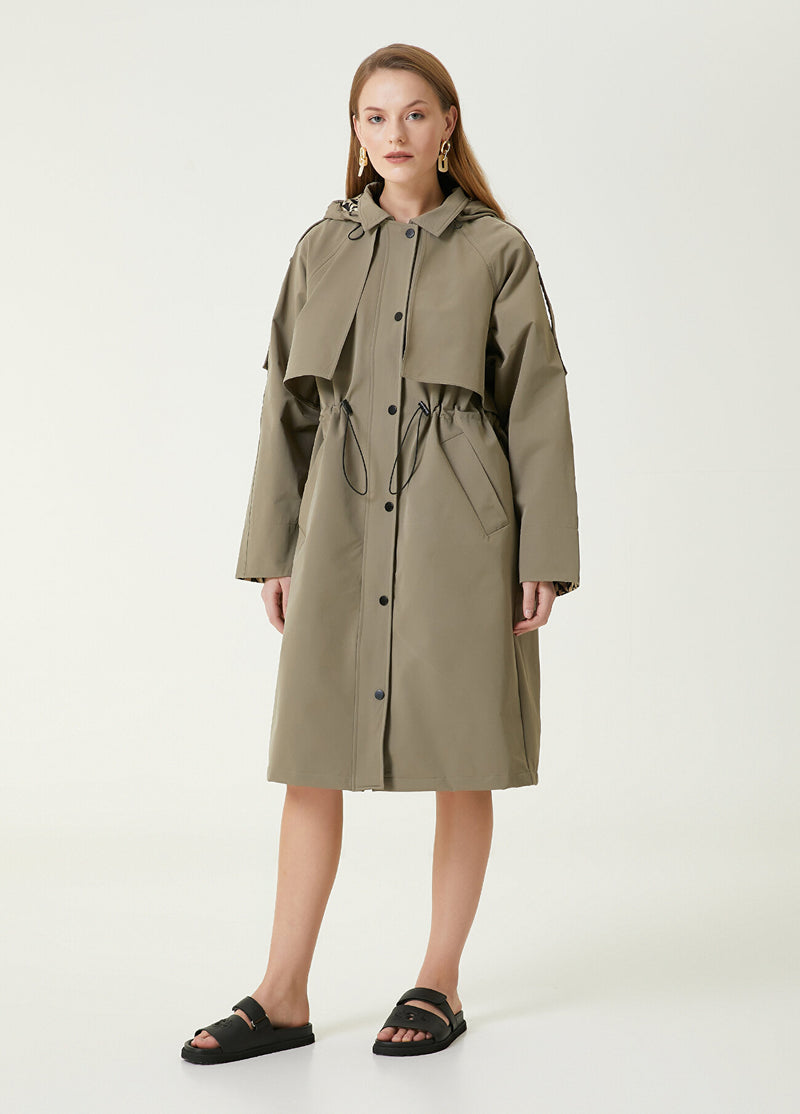 Beymen Club Hooded Top Coat Khaki