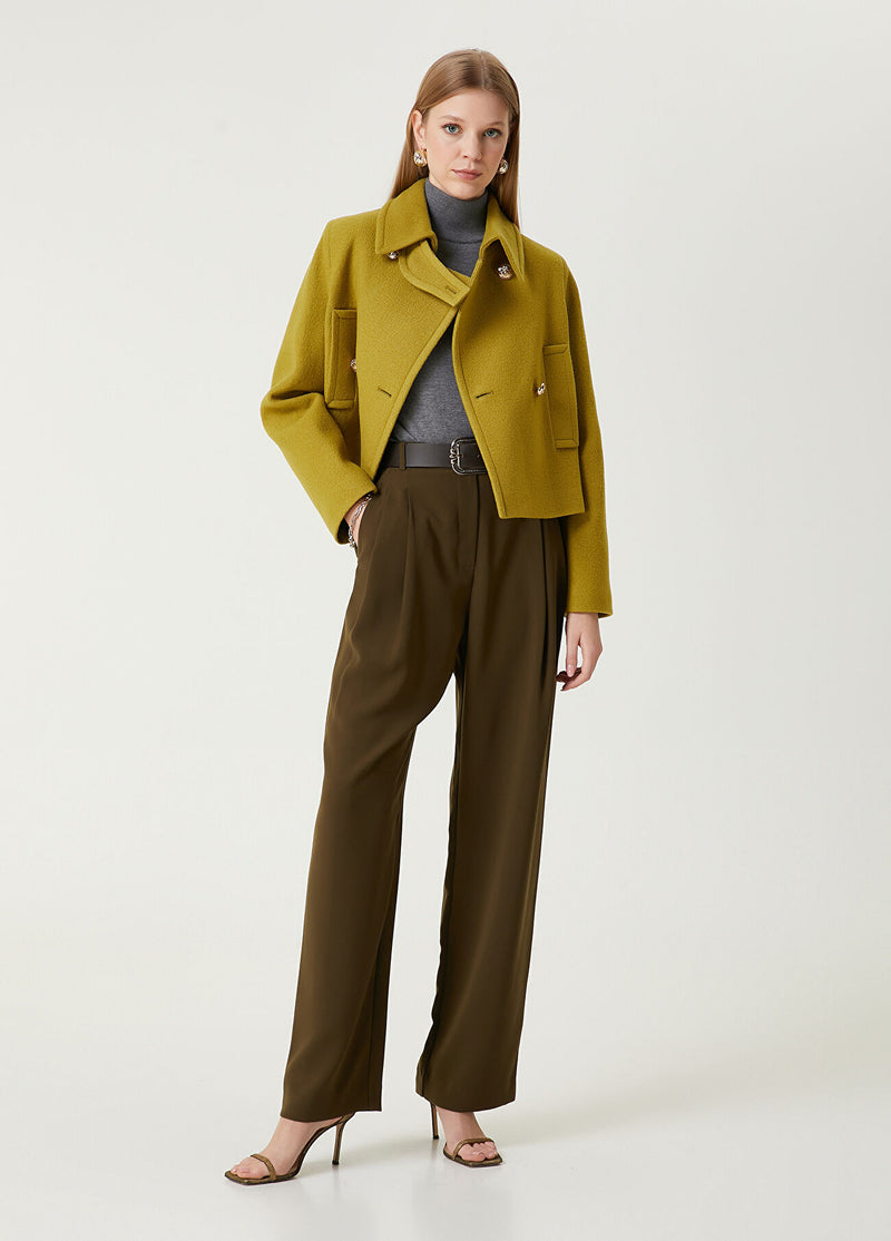 Beymen Club Crepe Palazzo Pants Khaki