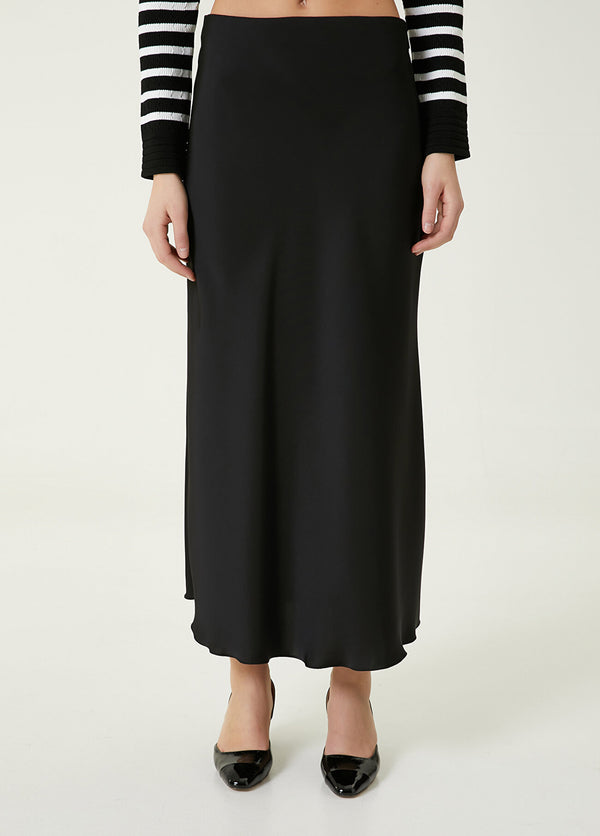 Beymen Club Long Satin Skirt Black