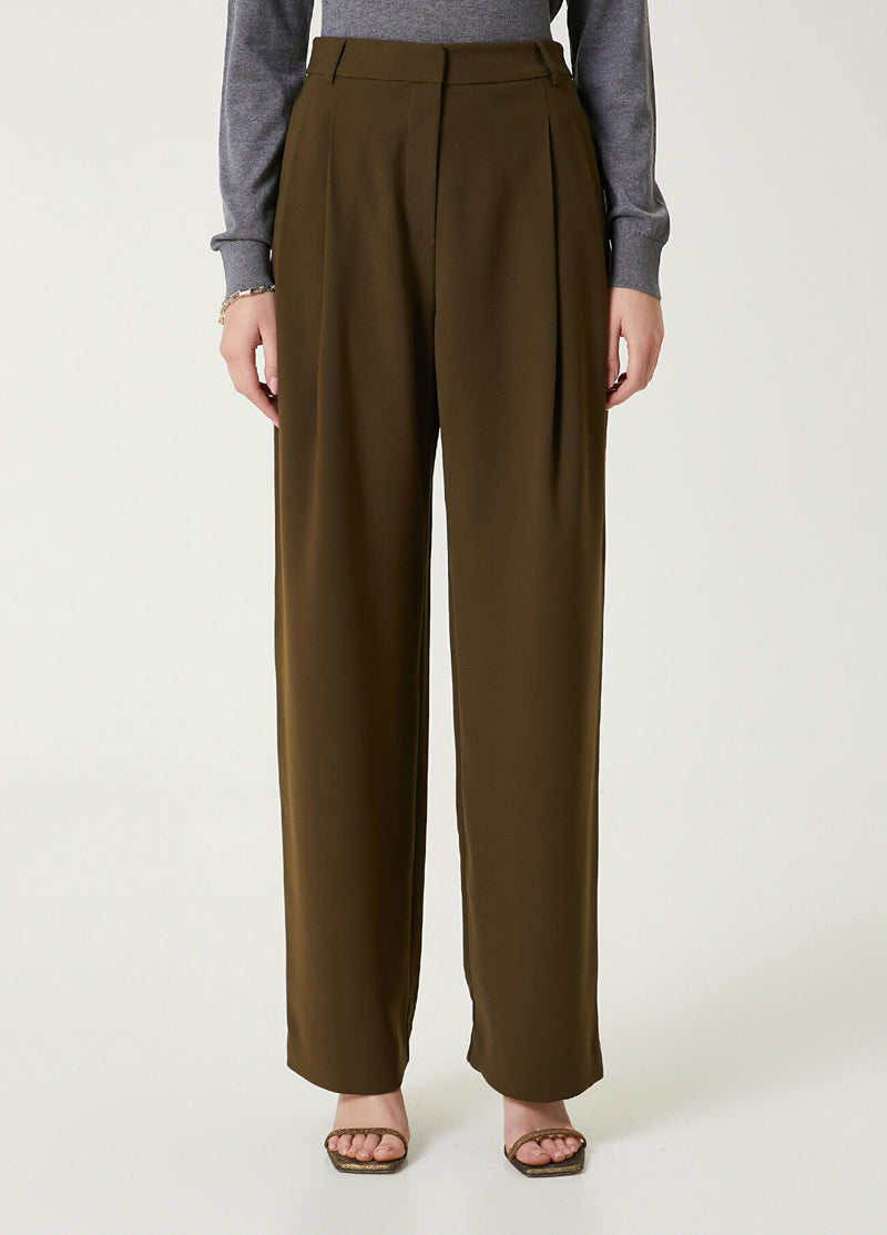 Beymen Club Crepe Palazzo Pants Khaki