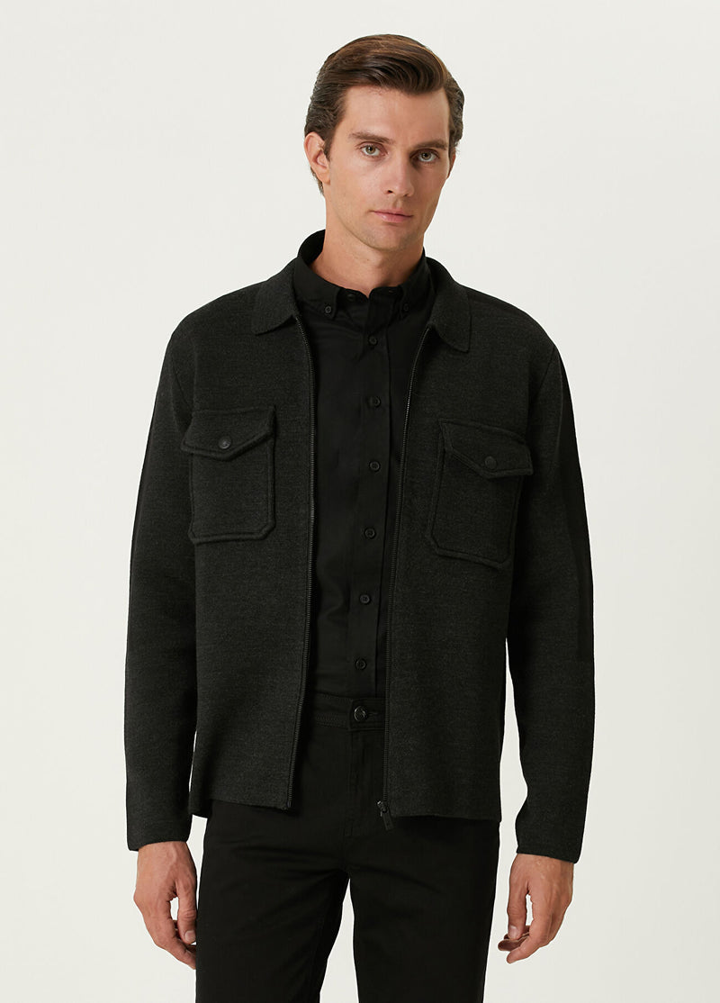 Beymen Club Men Wool Knit Jacket Anthracite