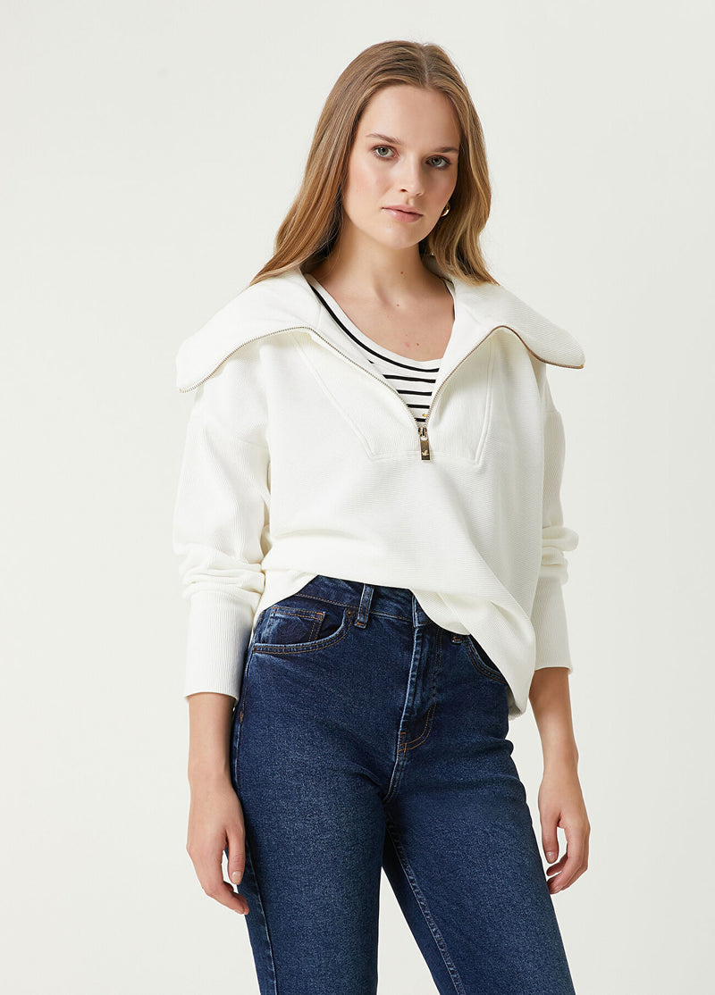 Beymen Club Oversize Sweatshirt Ecru