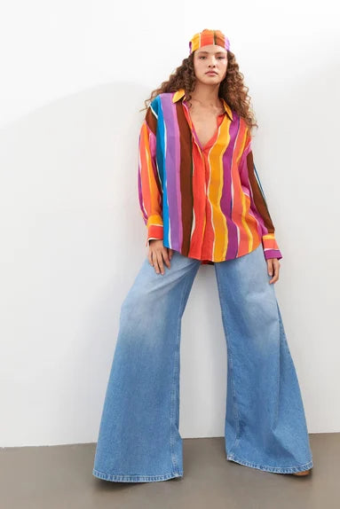 Setre Vertical Stripe Patterned Shirt Multi Color