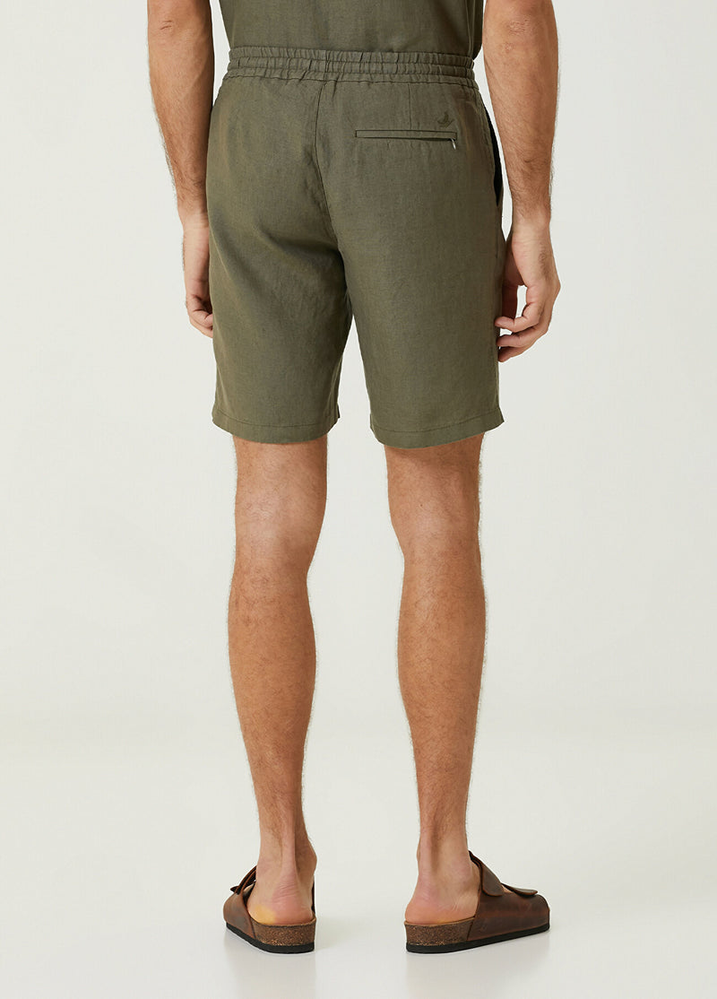 Beymen Club Men Waist Corded Linen Shorts Khaki