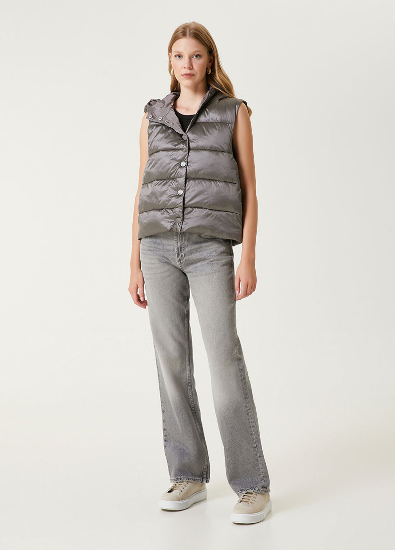 Beymen Club Hooded Puffer Jacket Vest  Grey