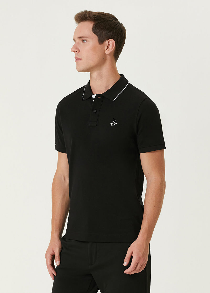 Beymen Club Men Slim Fit Polo Neck T-Shirt Black