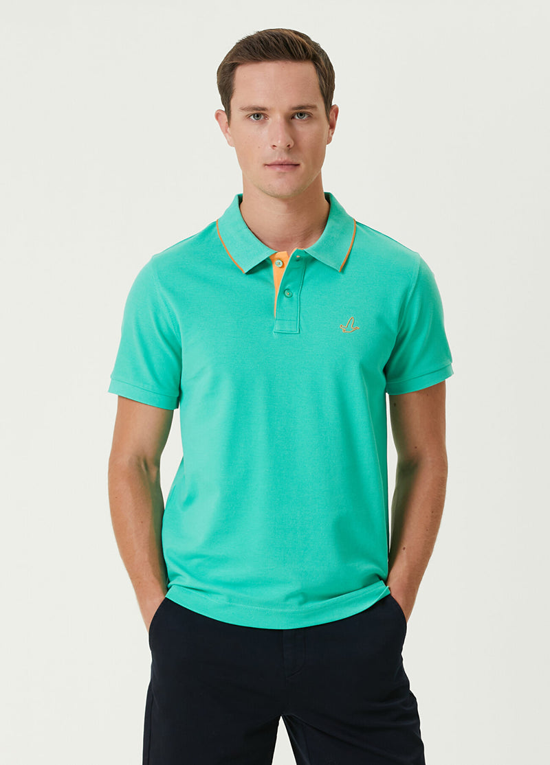 Beymen Club Men Slim Fit Polo Neck T-Shirt Green