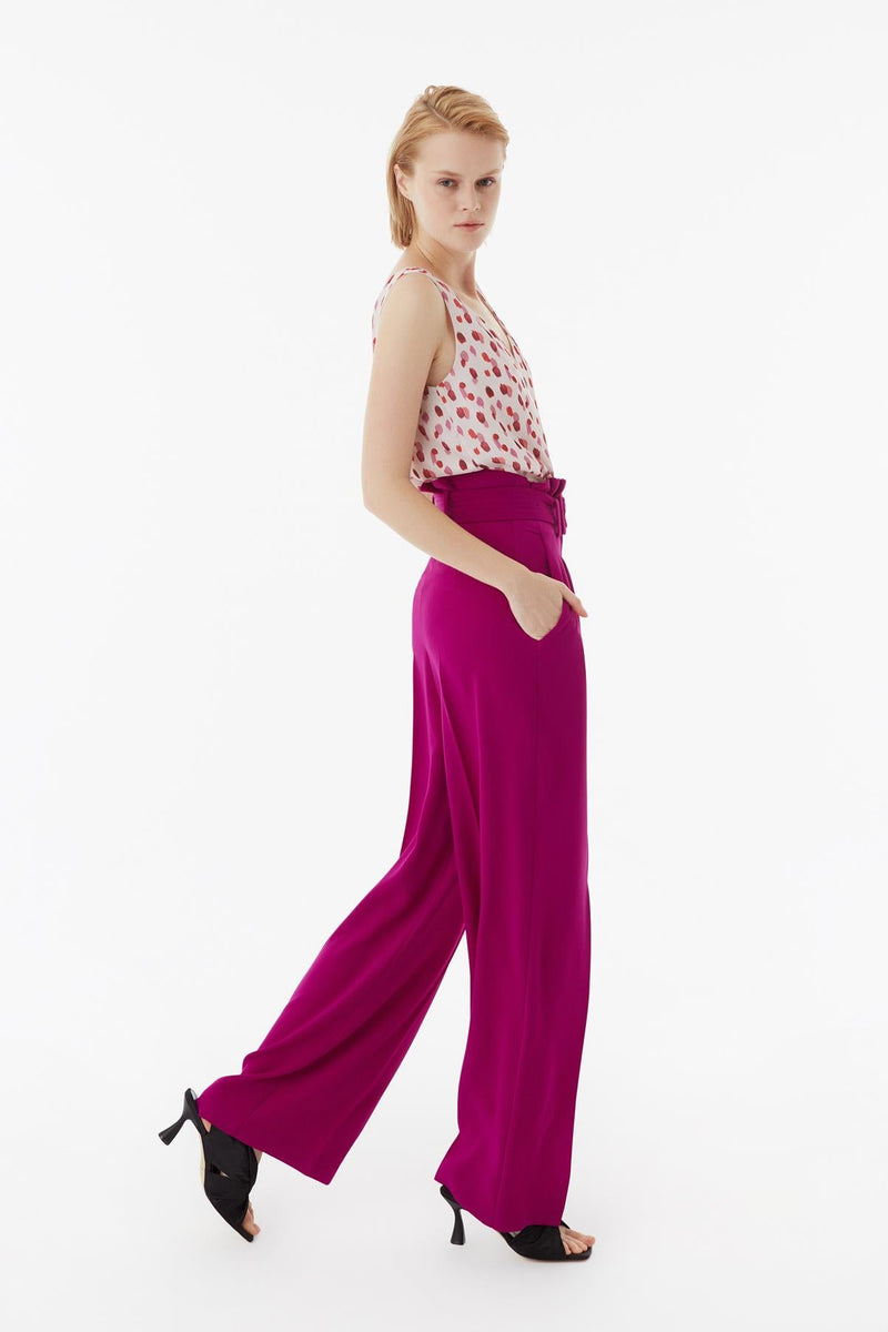 Exquise Trouser+Belt Pink - Wardrobe Fashion