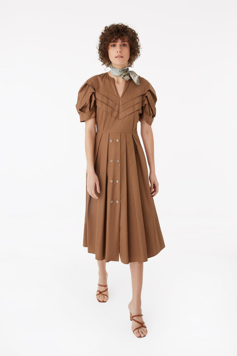 Exquise Dress Brown - Wardrobe Fashion