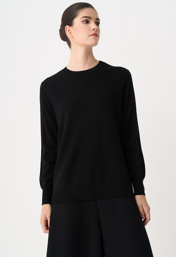 Choice Solid Long Sleeve Sweatshirt Black