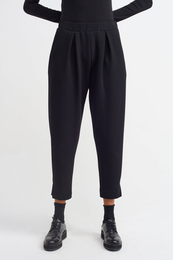 Nu Scuba Elastic Waist Trouser Black