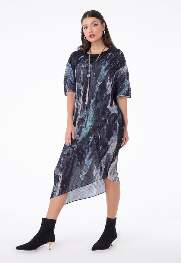 Choice Camouflage Print Pleated Dress Combo Camouflage