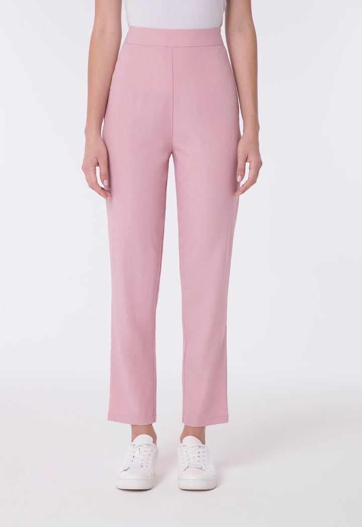 Choice Basic High Waisted Trouser Blush - Wardrobe Fashion