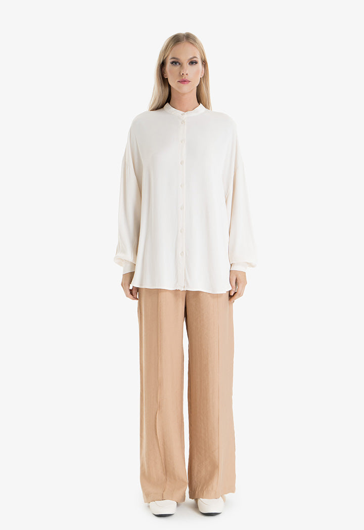 Choice Wide Leg Comfy Trouser Beige