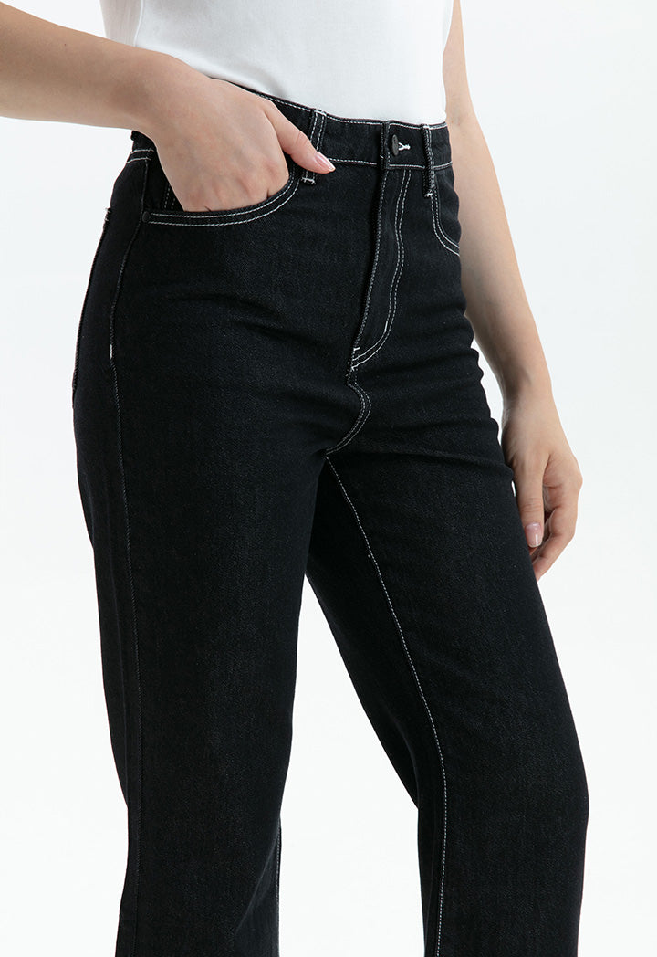 Choice Solid Wide Leg Trouser Black