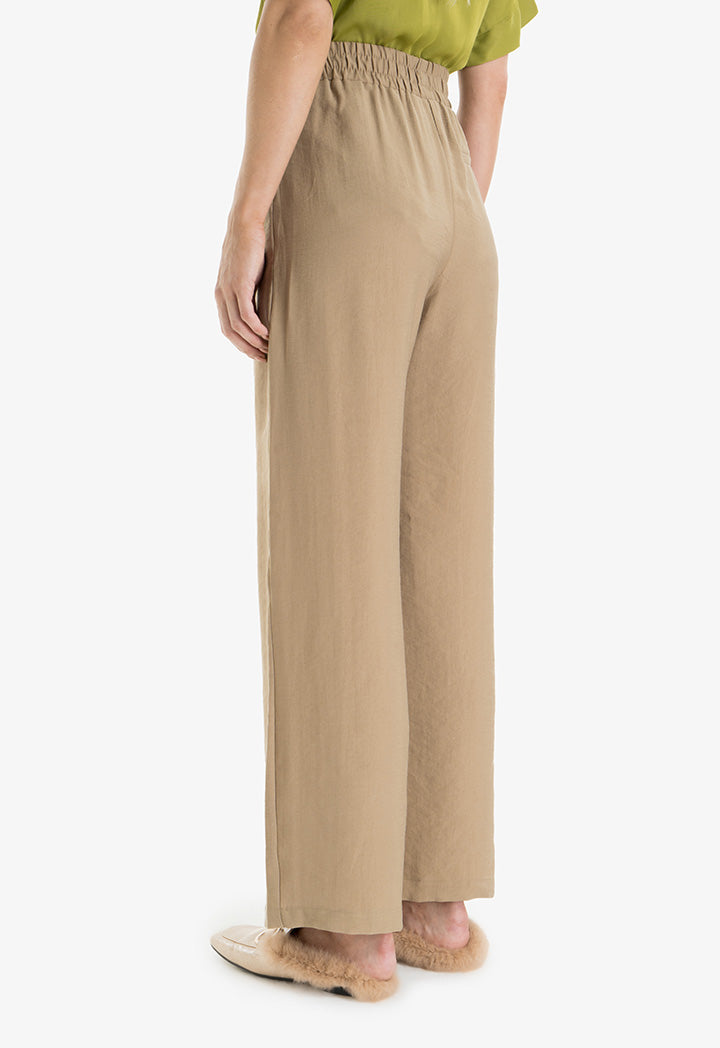 Choice Wide Leg Comfy Trouser Khaki